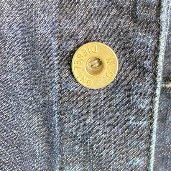 DIESEL INDUSTRY DENIM DESIGN DENIM CROPPED JEAN JACKET SIZE MEDIUM 99% COTTON - Picture 11 of 13